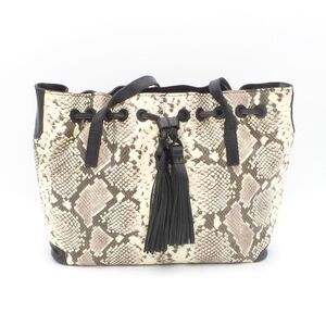 Patricia Nash Leather Drawstring Witney Tote Python
